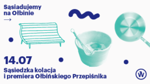 Sąsiedzka kolacja i premiera Ołbińskiego Przepiśnika - plakat.